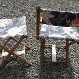 Chaise et tabouret anciens pour enfant