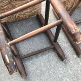 Chaises campagne suisse paille 1950