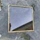 italian brass coffeetable with smoking glass in bamboo style