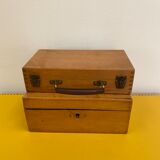 Old wooden briefcase