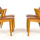 Four Kai Kristiansen oak chairs with new leather upholstery