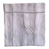 Antique pillowcase in pure linen lilac