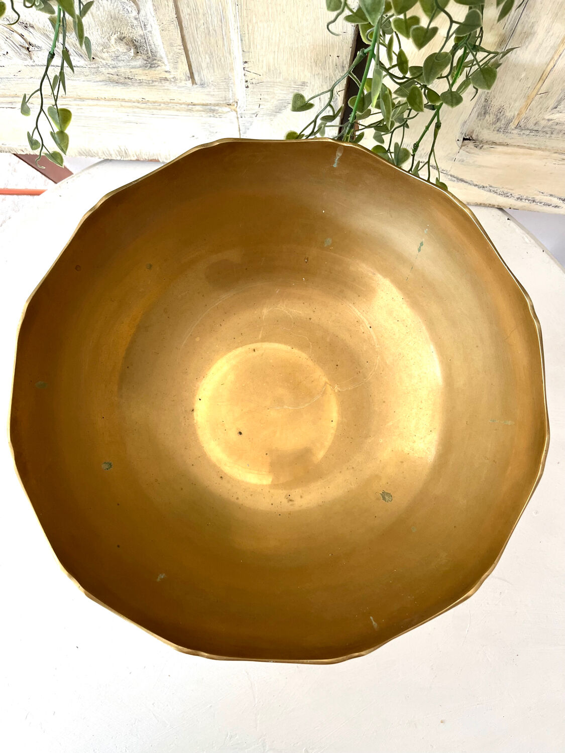 Brass Punch Bowl Set with 12 Cups, Ladle – French Vintage Mid-Century