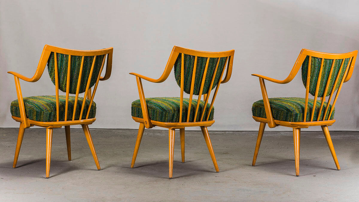 German Beech Armchairs from Casala, 1950s, set of 6