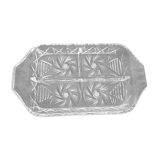 Plat compartimenté en verre ciselé