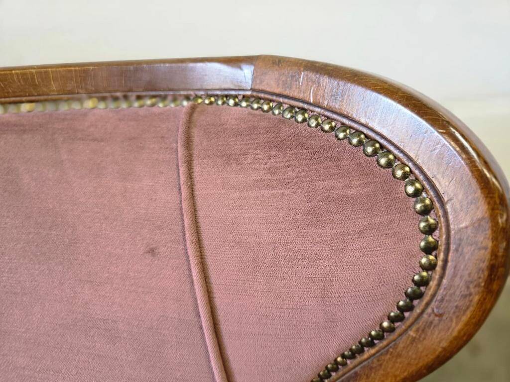 Fauteuil / canapé / trois places baroque vintage rose poudré