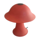 Vintage mushroom lamp red glass frosted effect