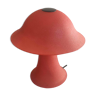 Vintage mushroom lamp red glass frosted effect