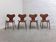 Rare set of 4 first edition 'Grand Prix' chairs by Arne Jacobsen for Fritz Hansen, 1959