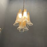 Italian Murano Glass Feather Pendant Lamp