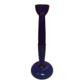 Bougeoir scandinave en verre bleu