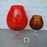 Pair of vases cut Empoli