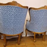 Pair of gilded bergere armchairs