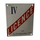 Enamel plate license IV