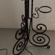 Twisted wrought iron floor lamp with plant holders from the 50s and 60s