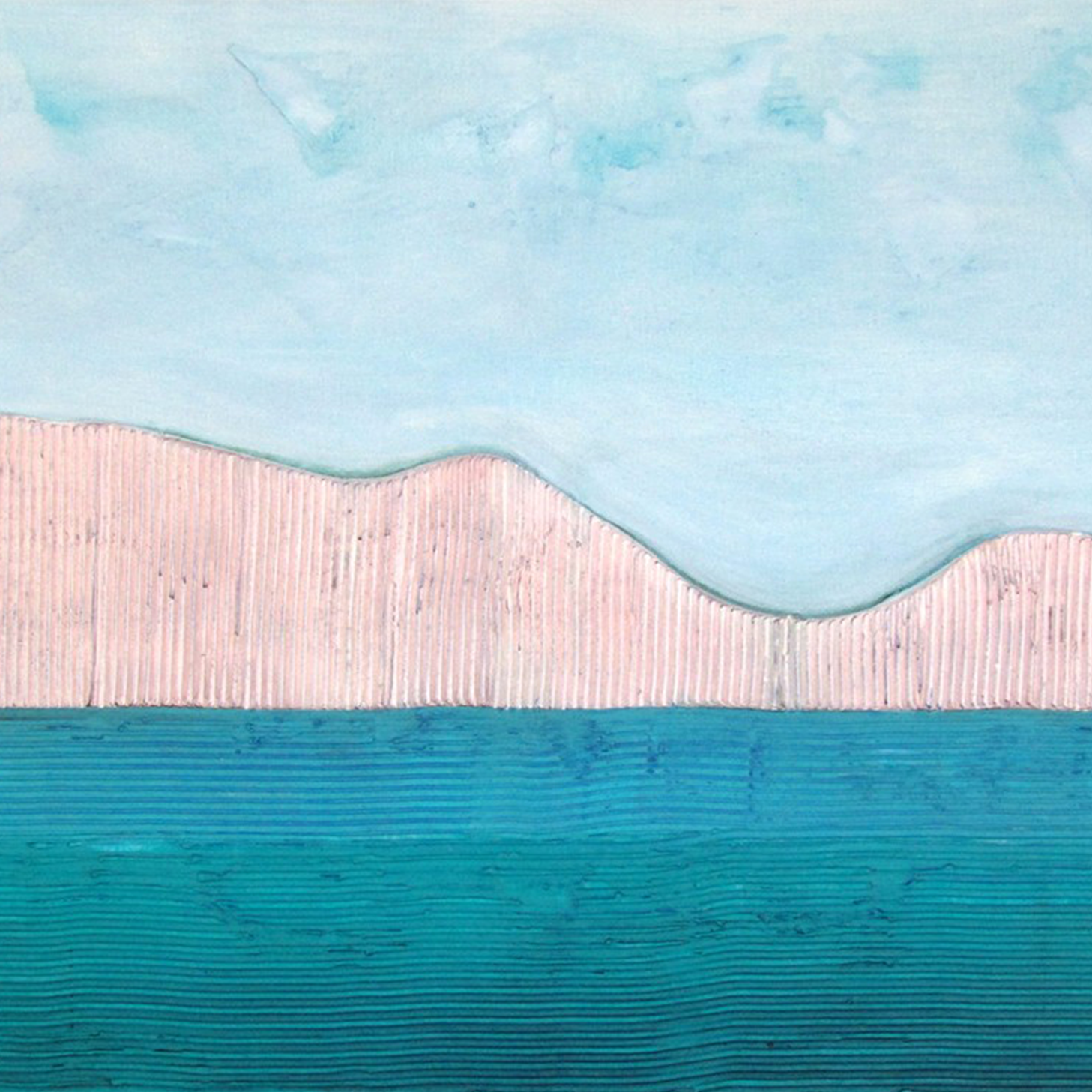 Acrylic painting ' Cliff ', Jacek Wendzonka