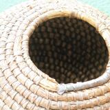 Burgundy in braided straw