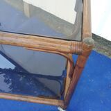 Vintage bamboo rolling trolley