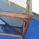Vintage bamboo rolling trolley