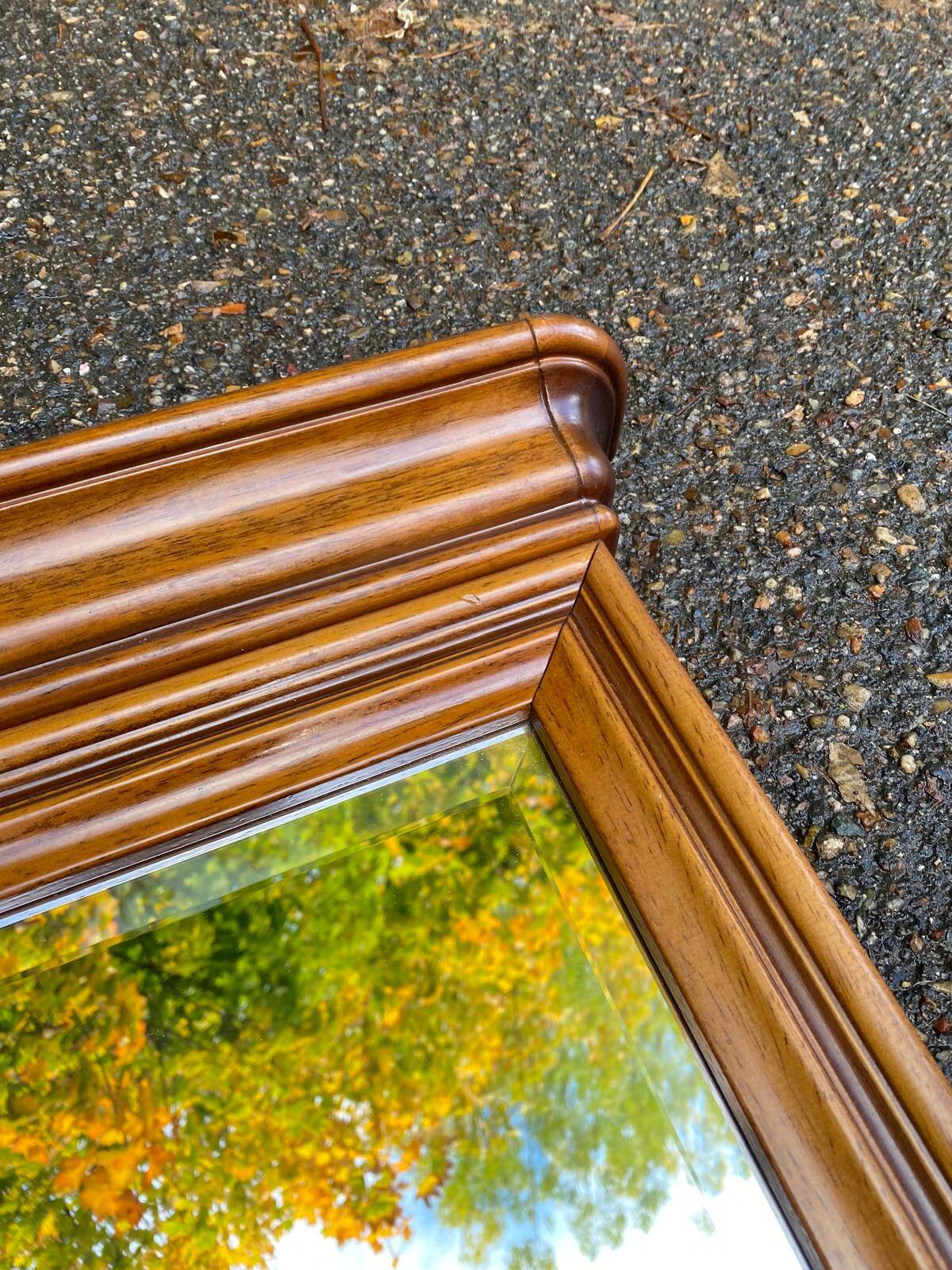 Louis Philippe style bistro/brasserie mirror in solid wood, 195x85