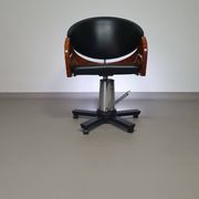 4 chaises de barbier italiennes des années 80, réglables en hauteur