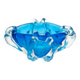 Vide-Poche Cristal Bohême Josef Hospodka Bleu Vintage 1960