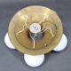 Pair of mid-century brass flush mount lights, 1970s