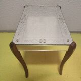 Saber-legged mirrored coffee table 1960