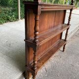 19th-century vintage oak bookshelf.