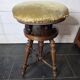 Antique adjustable piano stool