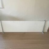 White glass and chrome wall shelf 60cm