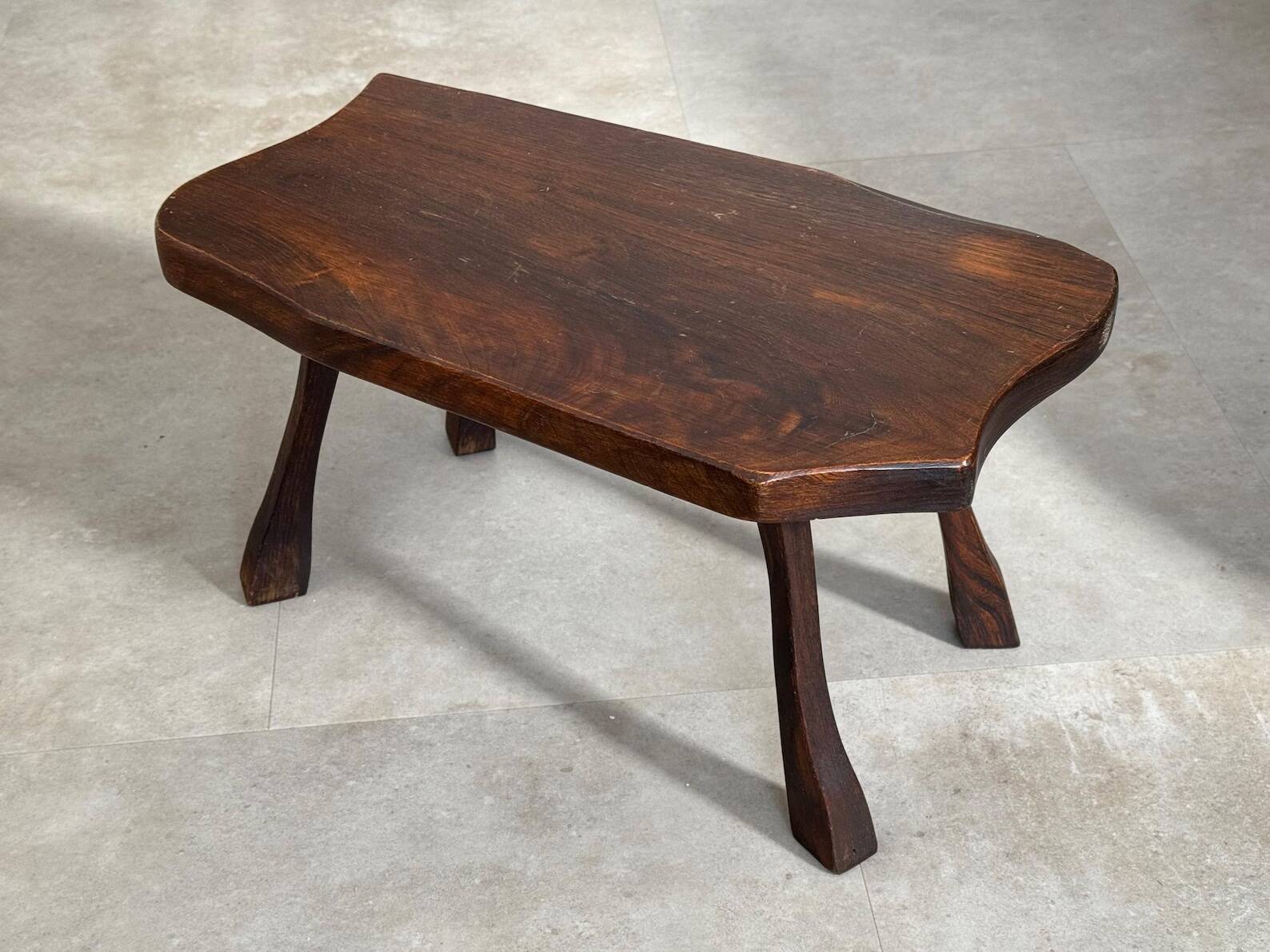 Dark vintage tree trunk side table