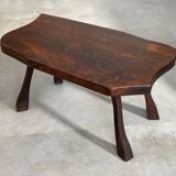 Dark vintage tree trunk side table