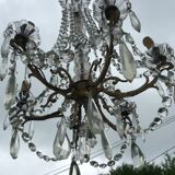 Chandelier in bronze and Crystal