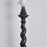 Vintage Oak Wood Barley Twist Table Lamp