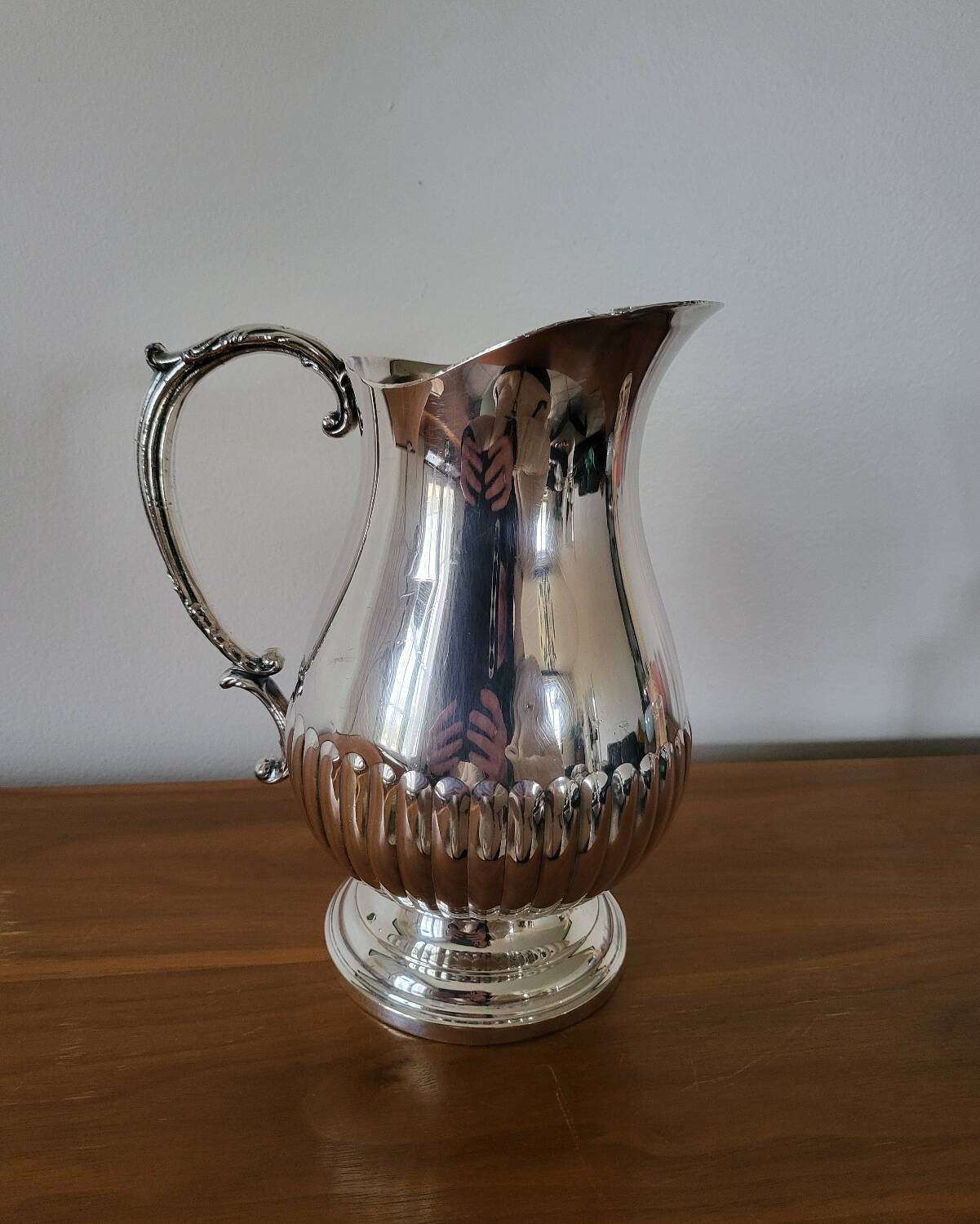 Old Silver-Plated Metal Jug