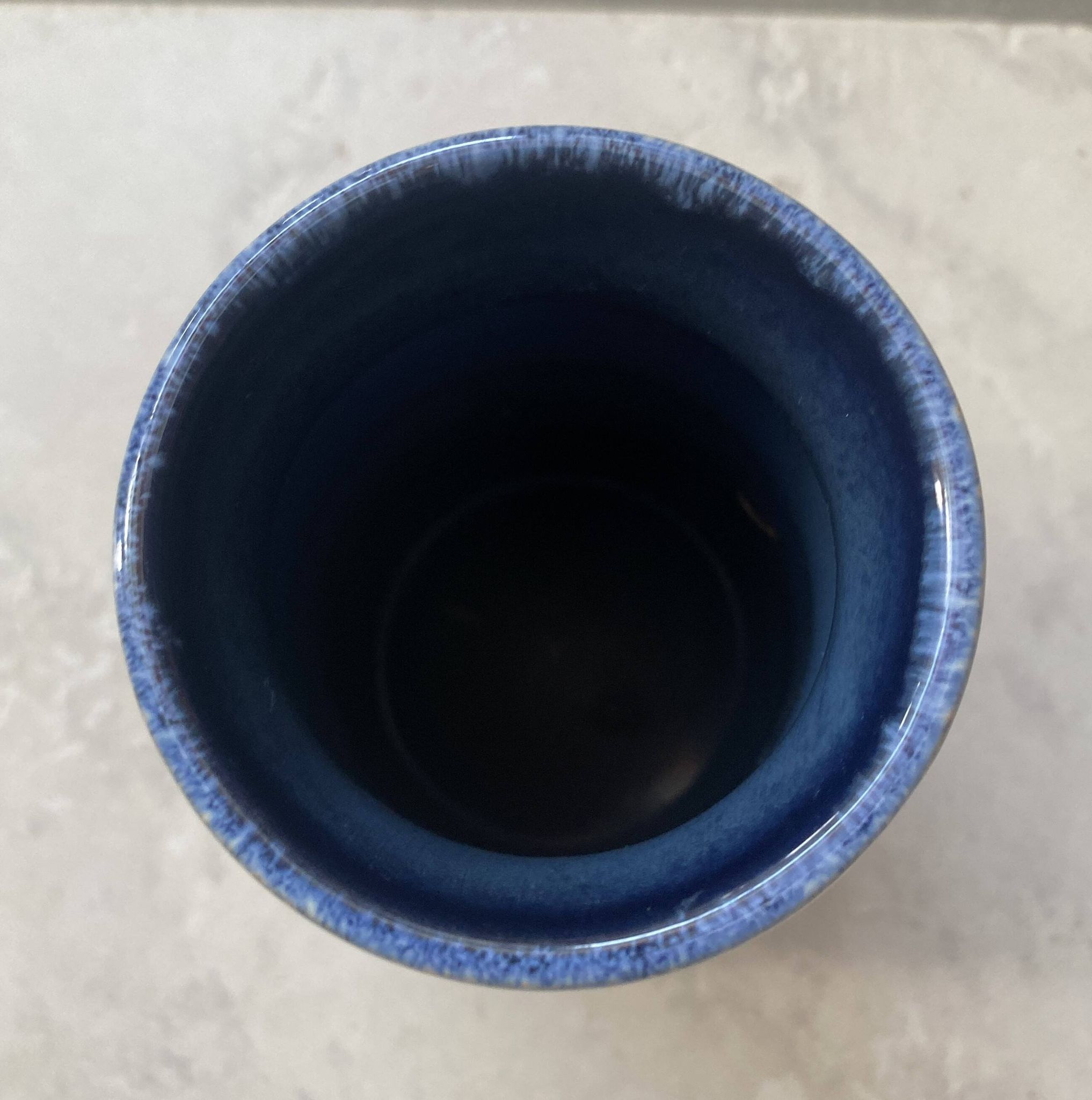 Blue vase by Strehla model 1408 Eastern Germany 1960s