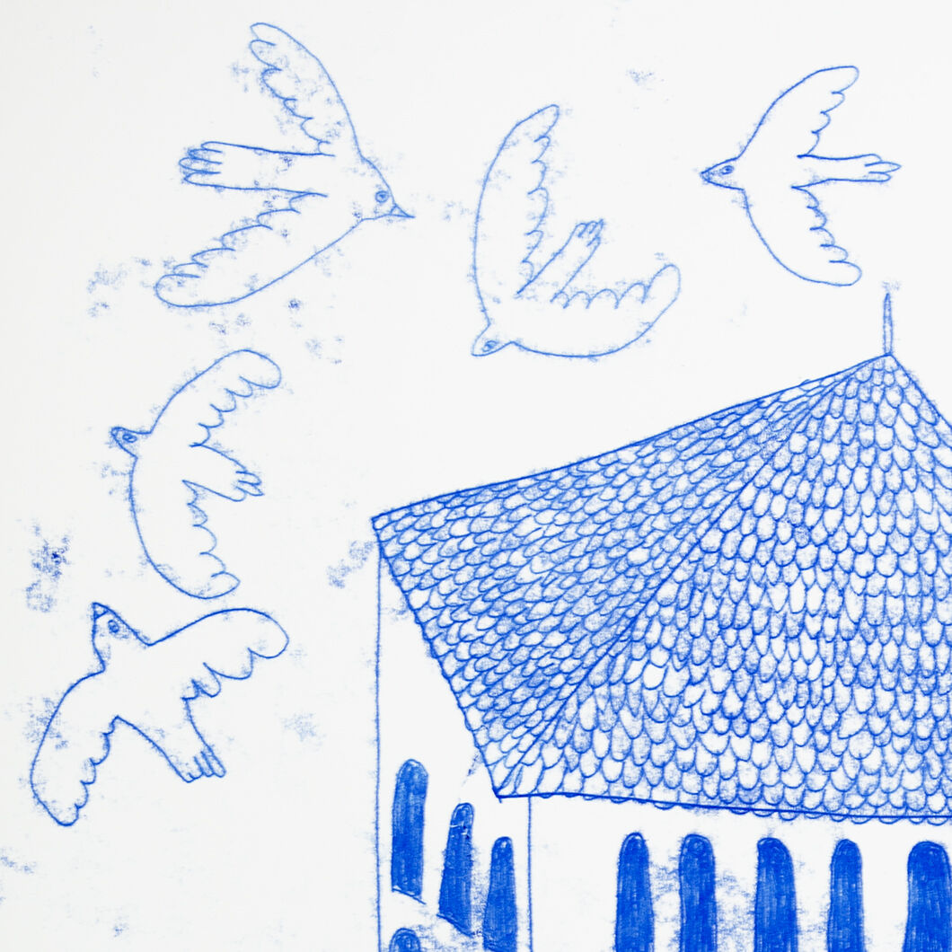 The dovecote, monotype, 70 x 100 cm