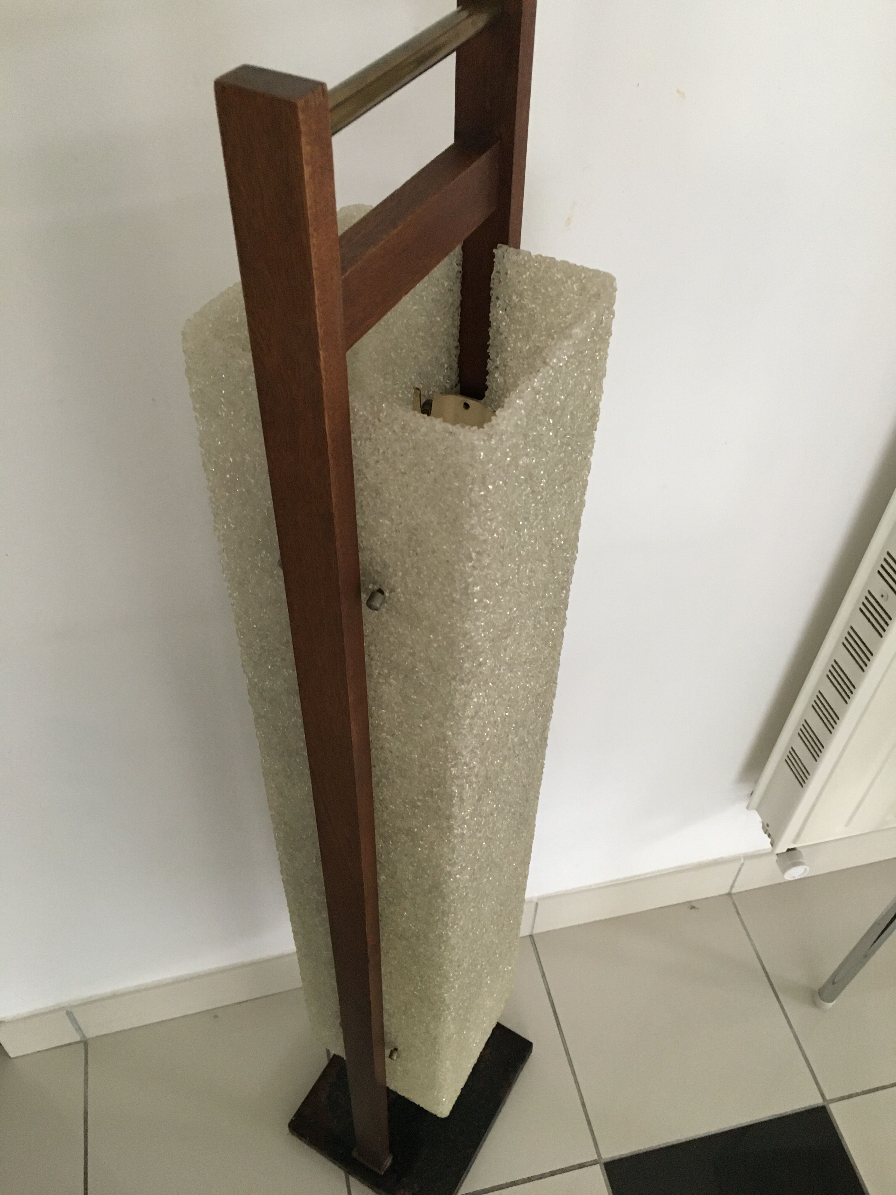Granite perspex totem lamp
