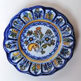 Spanish glazed stoneware talavera plate