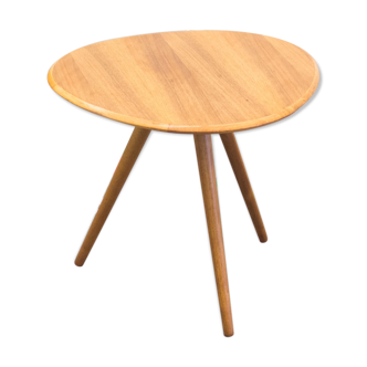 Walnut tripod side table