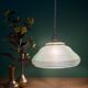 Vintage green and gold glass lampshade pendant light