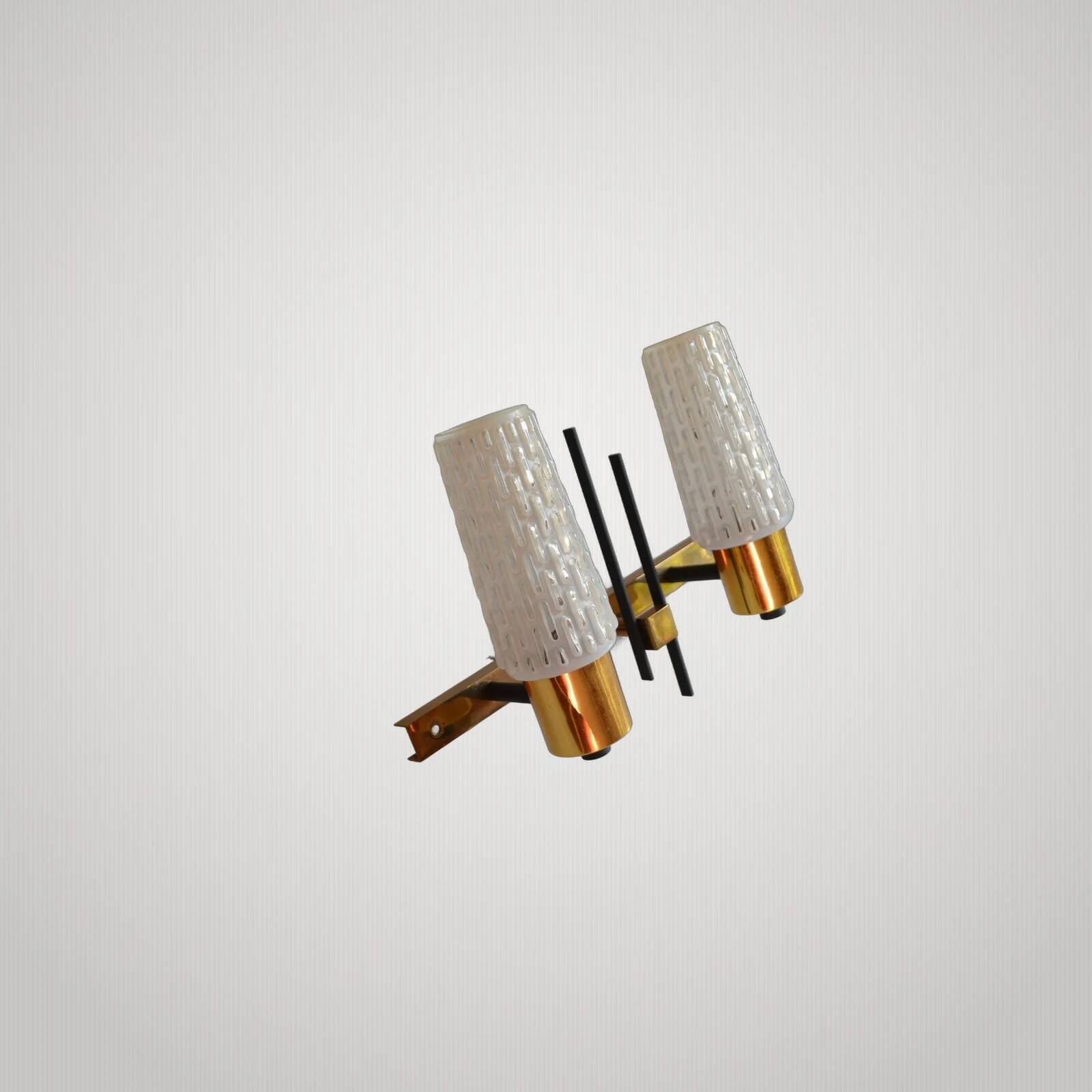 Large double wall lamp Arlus Lunel 1950