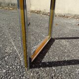 Chrome and golden brass console 70s