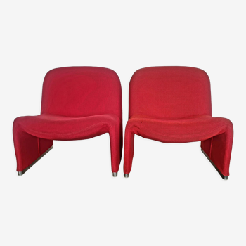 Pair of "Alky" low chairs by Giancarlo Piretti for Castelli