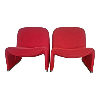 Pair of "Alky" low chairs by Giancarlo Piretti for Castelli