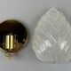60s 70s Wall Sconce Wall Lamp Glass Brass Leaf Space Age Design