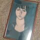 Portrait woman illustration Italian painter Amedeo Modigliani