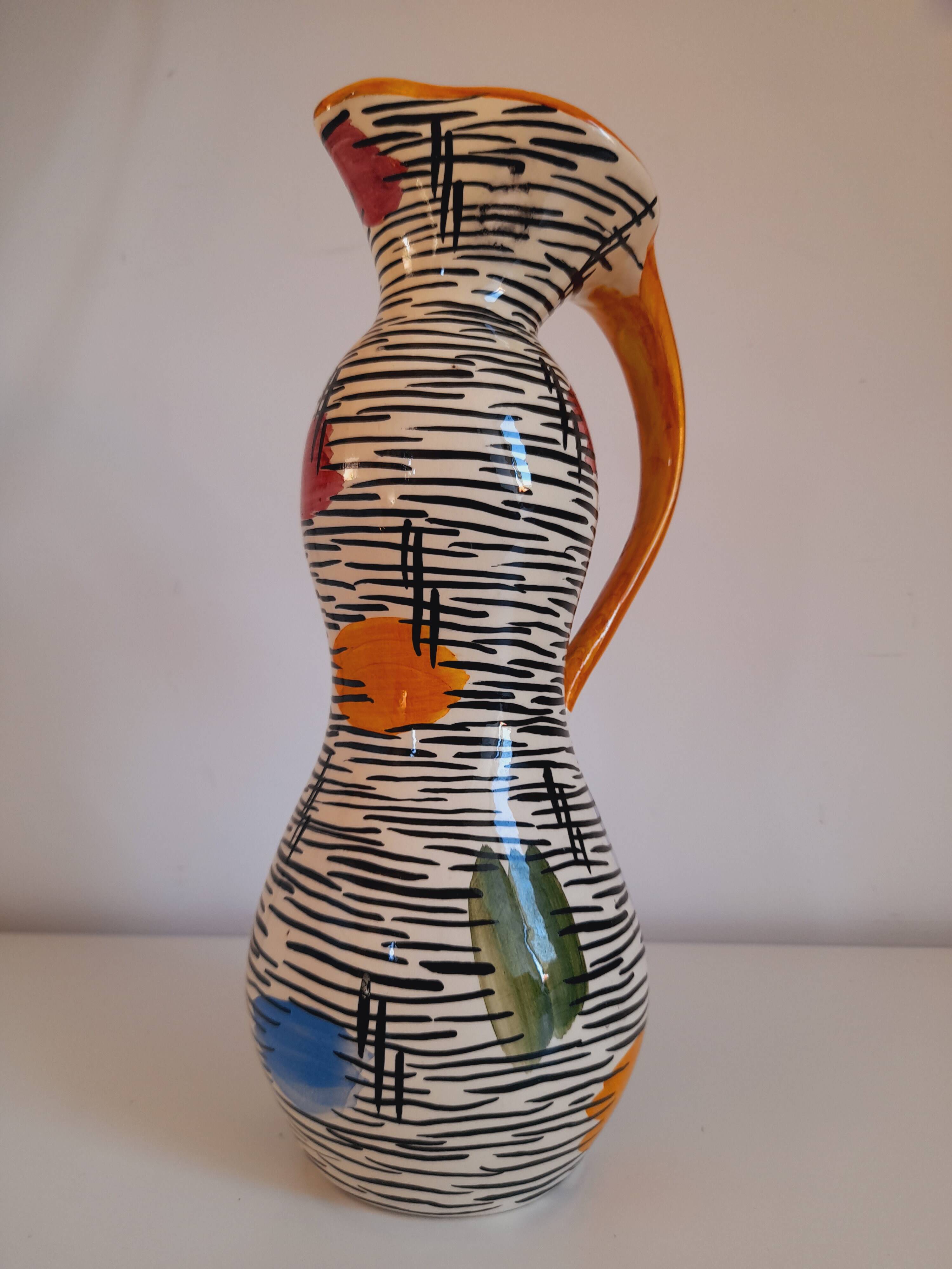 Vintage handmade pitcher from the 1960s.