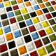 Multicolored ceramic cube